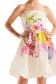 Bubble Skirt Cocktail Dress(2,Silk White/Multi)