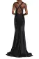 Cowl Neck Sleeveless Satin Gown(2,Noir)