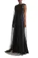 Cowl Neck Sleeveless Satin Gown(2,Noir)
