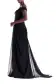 Off the Shoulder Draped Chiffon Gown(2,Noir)