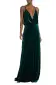 Spaghetti Strap Cowl Neck Velour Gown(4,Spruce)