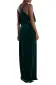 Spaghetti Strap Cowl Neck Velour Gown(4,Spruce)