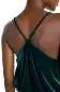 Spaghetti Strap Cowl Neck Velour Gown(4,Spruce)