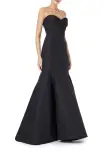 Strapless Mermaid Gown(4,Noir)
