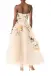 Strapless Floral Cocktail Dress(4,Pale Blush/Multi)