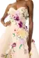 Strapless Floral Cocktail Dress(4,Pale Blush/Multi)