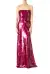 Strapless Sequin Column Gown(2,Magenta)