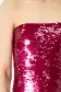 Strapless Sequin Column Gown(2,Magenta)