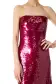Strapless Sequin Column Gown(2,Magenta)