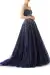 Strapless Embroidered Ball Gown(4,Midnight/Silver)