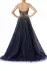 Strapless Embroidered Ball Gown(4,Midnight/Silver)