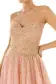 Strapless Embroidered Ball Gown(4,Rose/Gold)