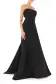 Strapless Faille Mermaid Gown(6,Noir)