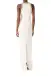 Sleeveless Jewel Neck Gown(2,Silk White)