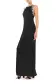 Sleeveless Jewel Neck Gown(2,Noir)
