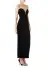 Strapless Velvet Cocktail Dress(2,Noir)