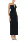 Strapless Velvet Cocktail Dress(4,Dark Teal)