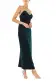 Strapless Velvet Column Dress(6,Dark Teal)
