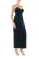 Strapless Velvet Column Dress(6,Dark Teal)