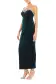 Strapless Velvet Column Dress(6,Dark Teal)