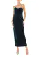Strapless Velvet Column Dress(6,Dark Teal)