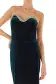 Strapless Velvet Column Dress(6,Dark Teal)