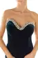 Strapless Velvet Column Dress(6,Dark Teal)