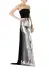 Strapless Sequin Velvet Gown(2,Noir/Silver)
