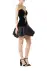 Strapless Velvet Cocktail Dress(2,Noir)