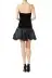 Strapless Velvet Cocktail Dress(2,Noir)