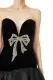 Strapless Velvet Cocktail Dress(2,Noir)