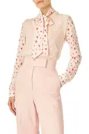 Bow Tie Blouse(2,Creme Multi)