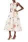 Floral Fit and Flare Dress(2,Silk White/Multi)