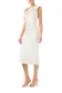 One Shoulder White Ruffle Knit Dress(2,White)