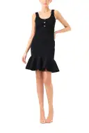 Cropped Cashmere Tank(X-SMALL,Black)