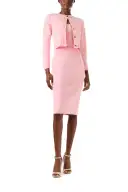Knit Pencil Skirt(X-SMALL,Pink)