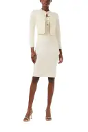 Knit Pencil Skirt(X-SMALL,White)