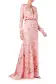Floral Long Sleeve Gown(2,Peony Multi)