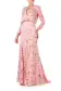 Floral Long Sleeve Gown(2,Peony Multi)