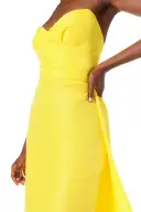 Strapless Gazar Gown with Train(2,Yellow)