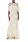 Feathered Capelet Gown(4,French Vanilla)