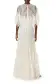 Feathered Capelet Gown(4,French Vanilla)