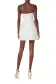 Strapless Embroidered Cocktail Dress(4,Silk White)
