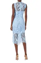 Jewel Neck Lace Sheath(2,Pale Blue)