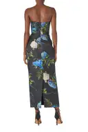 Tea Length Floral Gazar Gown(2,Night Sky Multi)