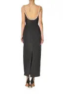 Pearl Embroidered Cocktail Dress(2,Noir)