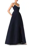 Pearl Scoop Neck Gown(2,Night Sky)