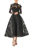 Long Sleeve Noir Lace Jacket(2,Noir)