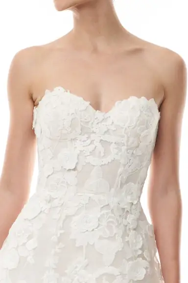 Strapless Corseted Mini Dress(2,Silk White)