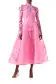 Strapless Lace Tea Length Dress(2,Pink Carnation)
